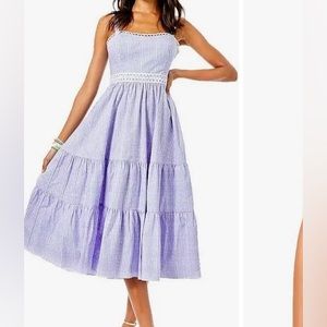 Lilly Pulitzer Gingham Olivet Stretch Midi Dress
